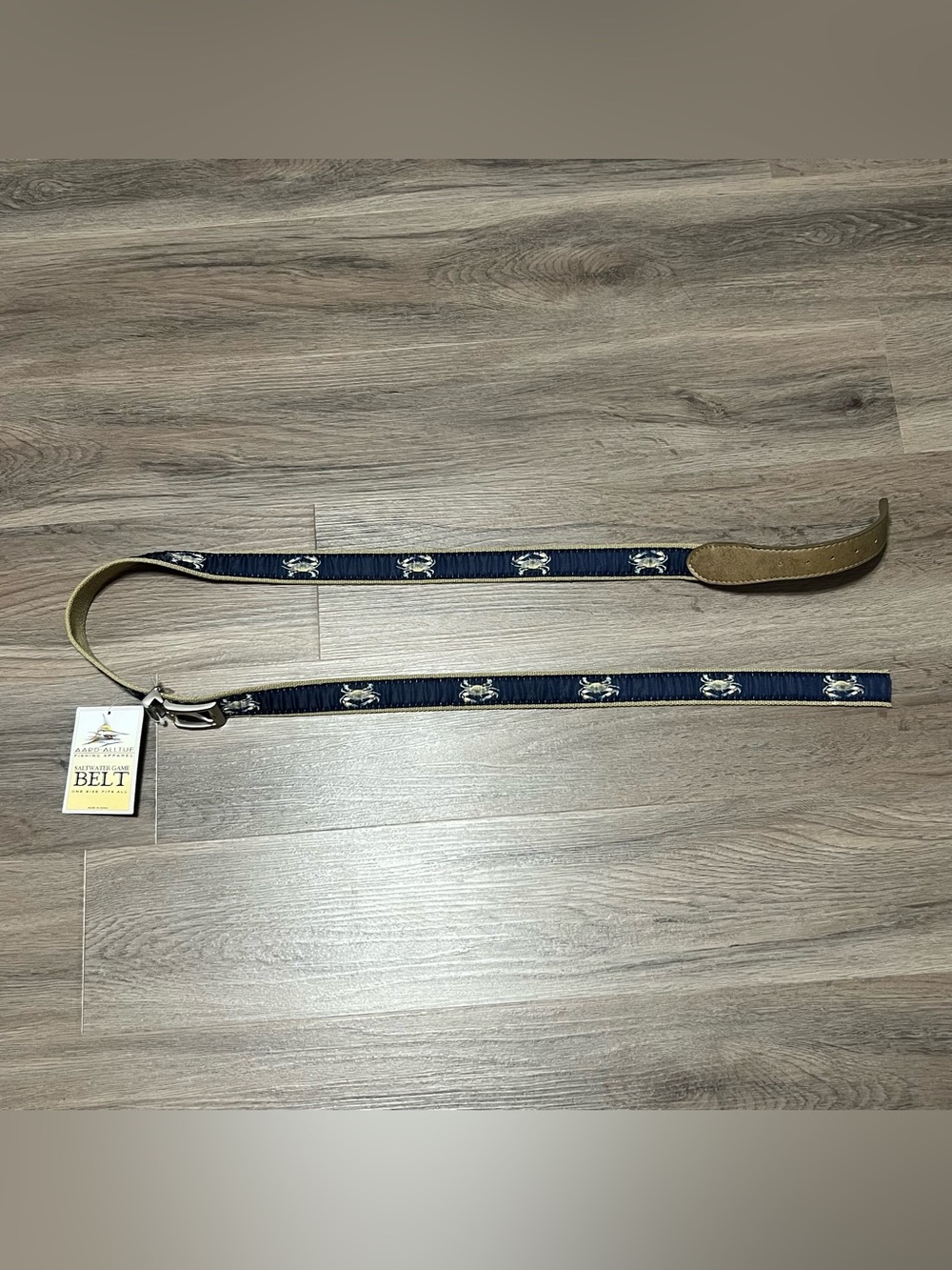 Aard Alltuf Fishing Apparel Saltwater Game Belt Blue Crabs One Size OSFA Novelty